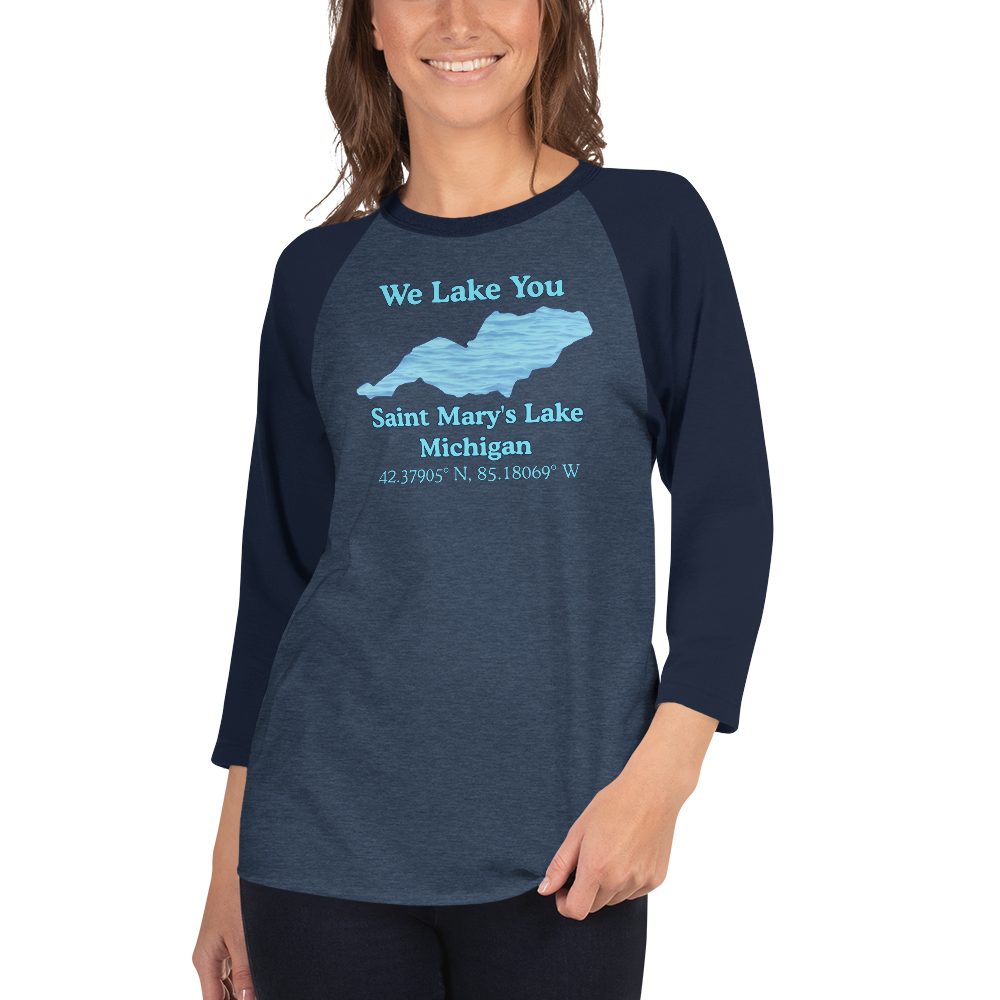 Saint Mary's Lake Raglan 3/4 Sleeve Unisex T-shirt