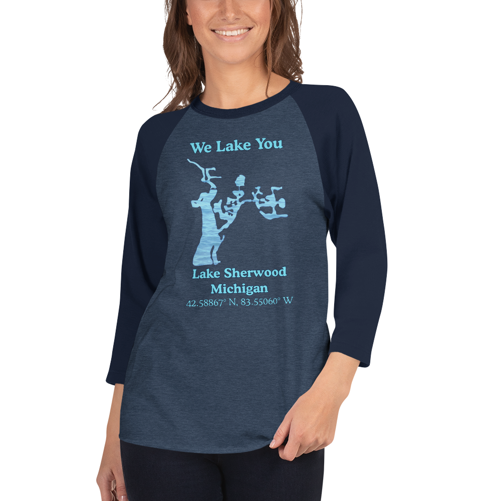 Lake Sherwood Raglan 3/4 Sleeve Unisex T-shirt