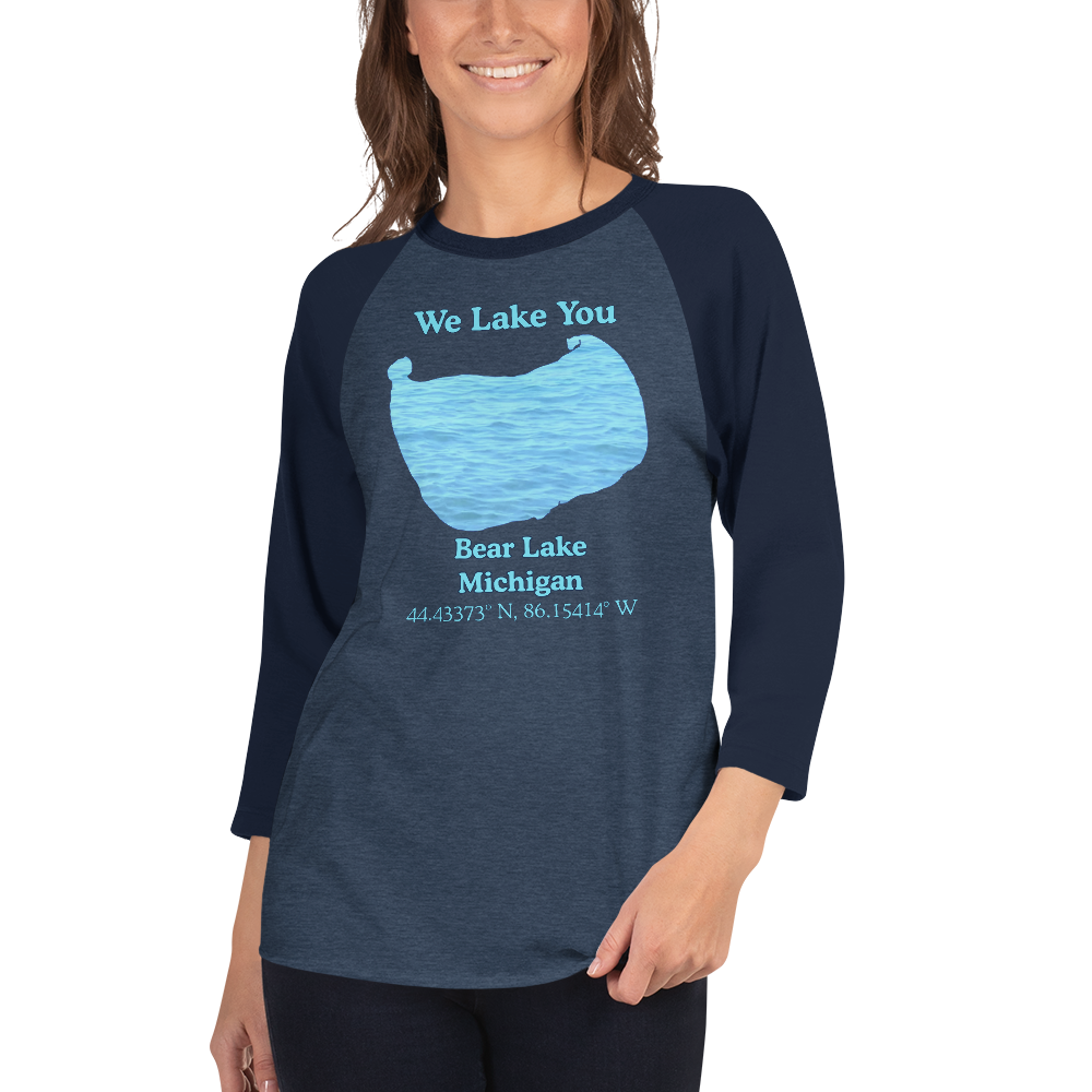 Bear Lake Raglan 3/4 Sleeve Unisex T-shirt