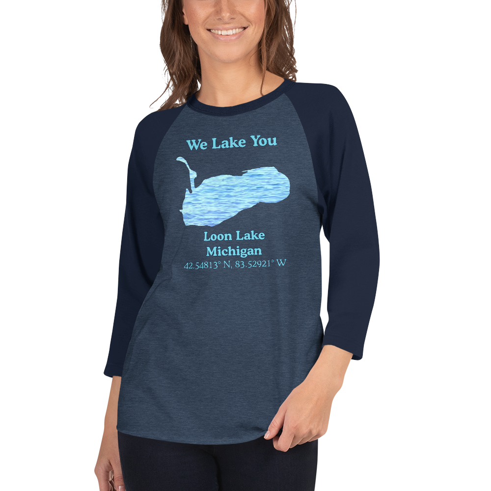 Loon Lake Raglan 3/4 Sleeve Unisex T-shirt