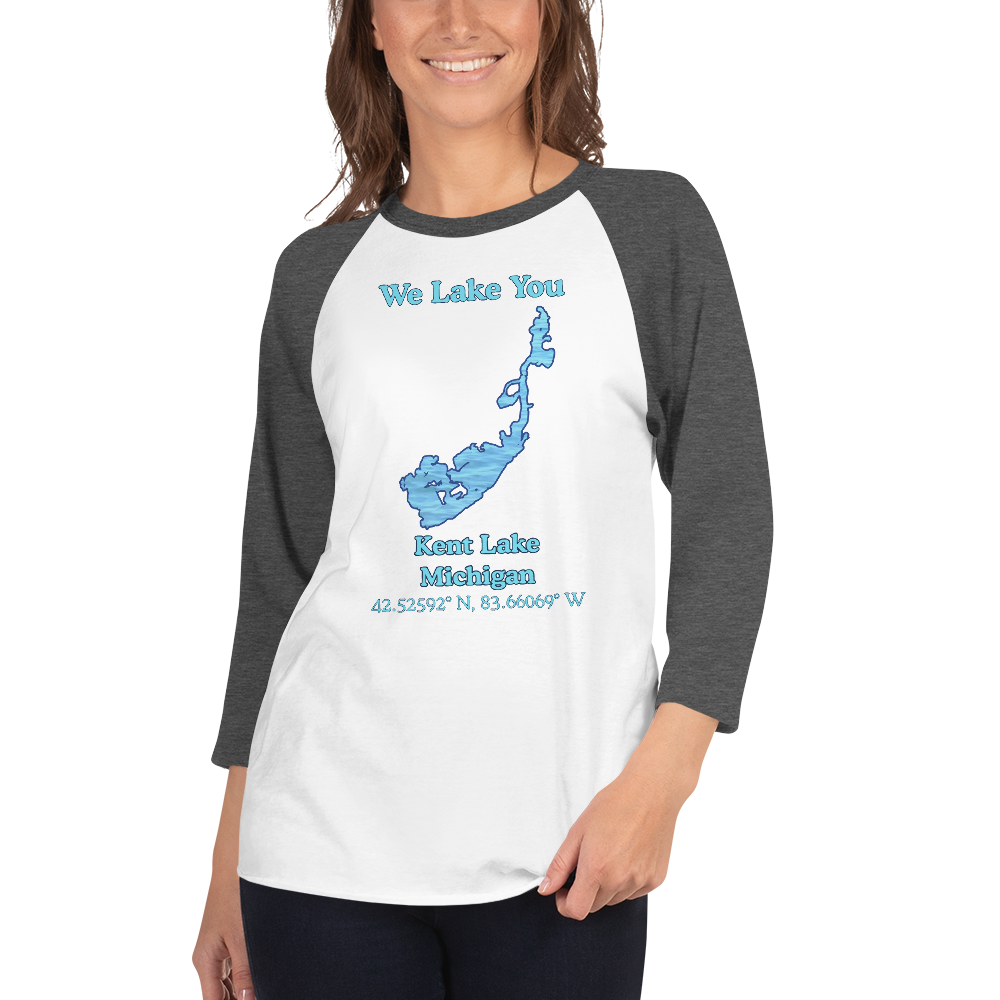Kent Lake Raglan 3/4 Sleeve Unisex T-shirt