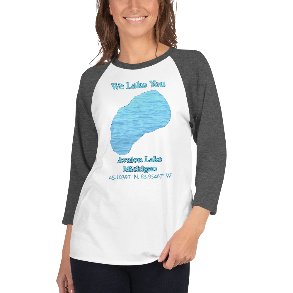 Avalon Lake Raglan 3/4 Sleeve Unisex T-shirt