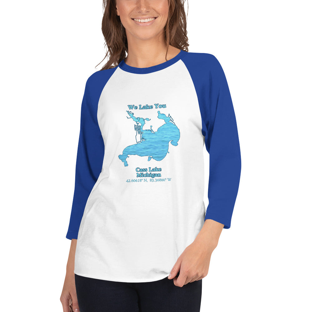 {Lake} Raglan 3/4 Sleeve Unisex T-shirt