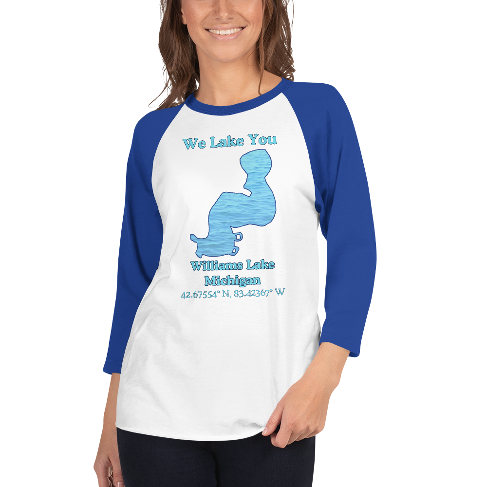 Williams Lake Raglan 3/4 Sleeve Unisex T-shirt