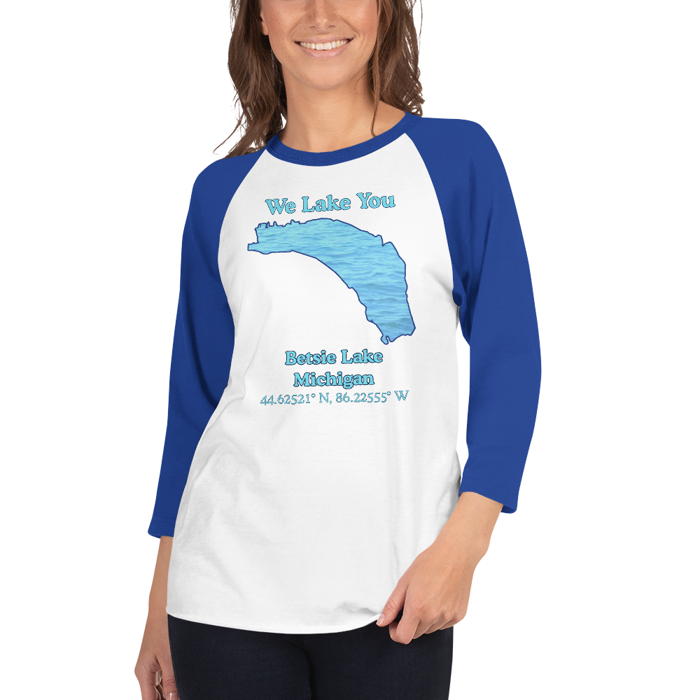 Betsie Lake Raglan 3/4 Sleeve Unisex T-shirt