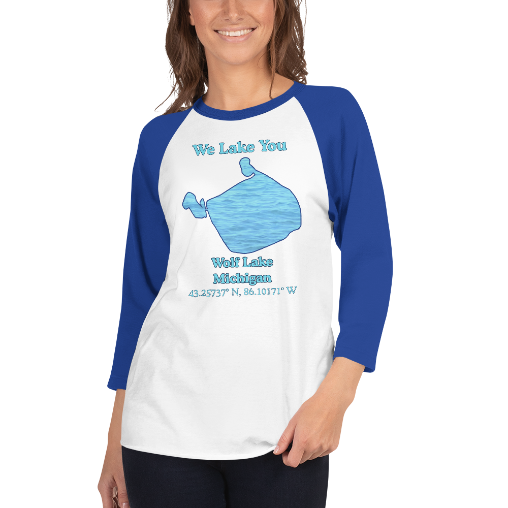 Wolf Lake Raglan 3/4 Sleeve Unisex T-shirt