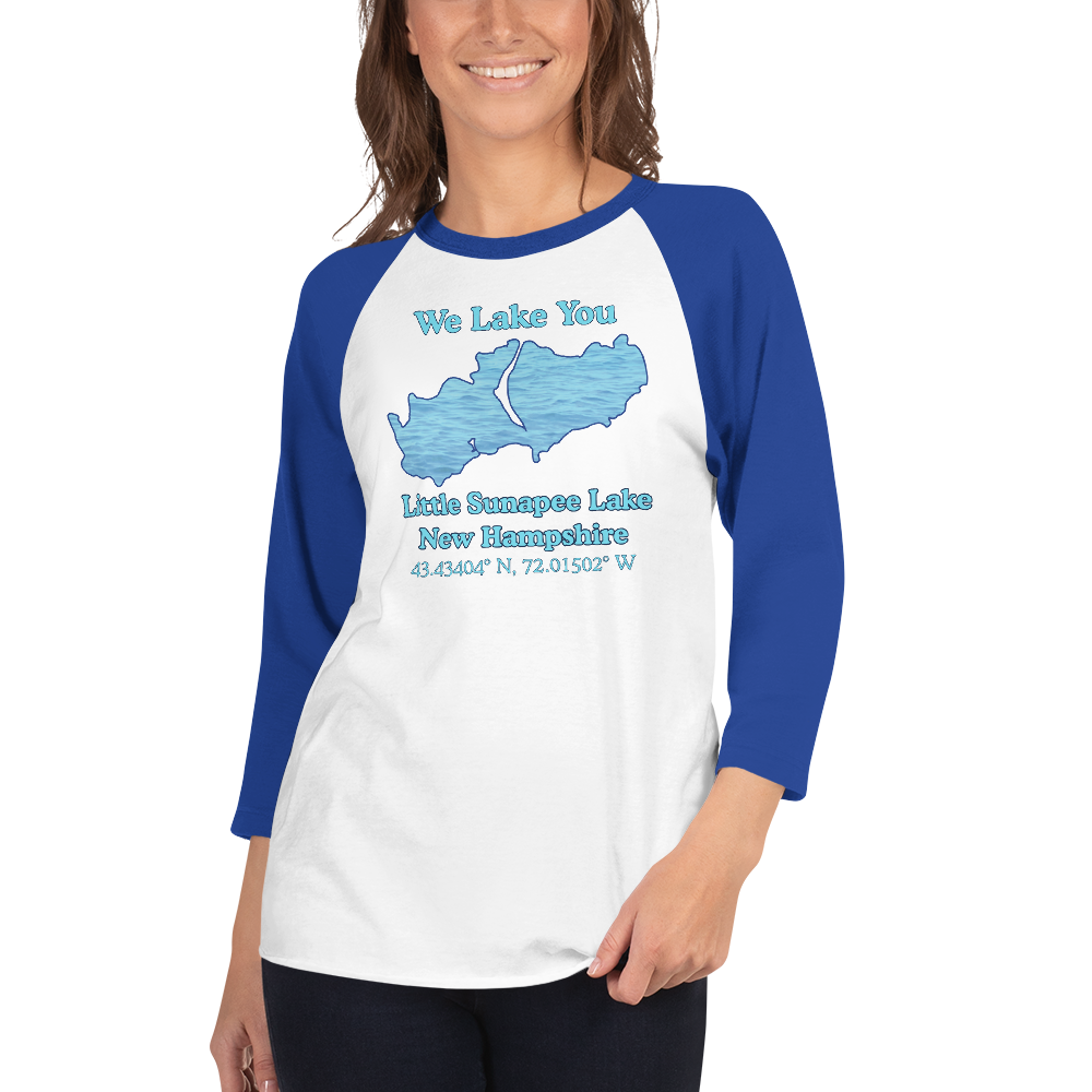 Little Sunapee Lake Raglan 3/4 Sleeve Unisex T-shirt
