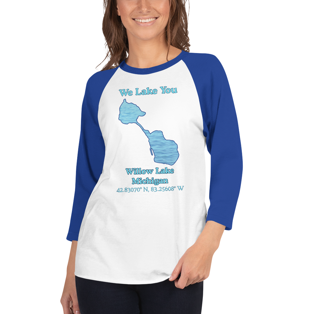 Willow Lake Raglan 3/4 Sleeve Unisex T-shirt