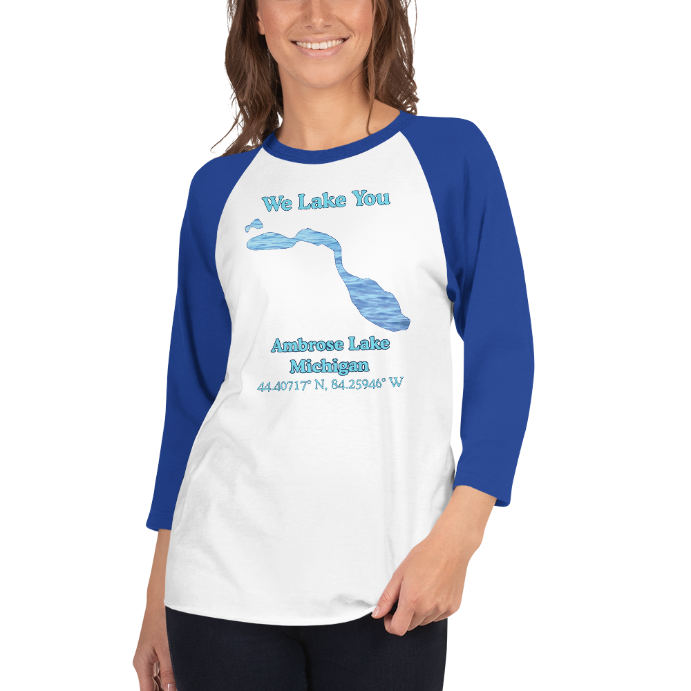 Ambrose Lake Raglan 3/4 Sleeve Unisex T-shirt