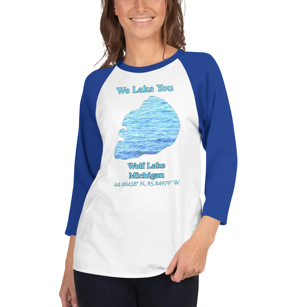Wolf Lake Raglan 3/4 Sleeve Unisex T-shirt