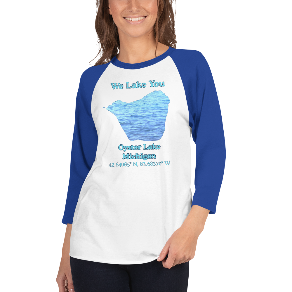 Oyster Lake Raglan 3/4 Sleeve Unisex T-shirt