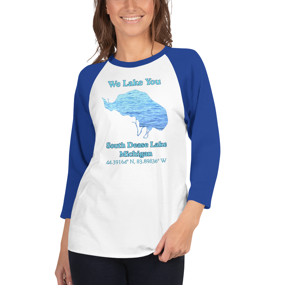 South Dease Lake Raglan 3/4 Sleeve Unisex T-shirt