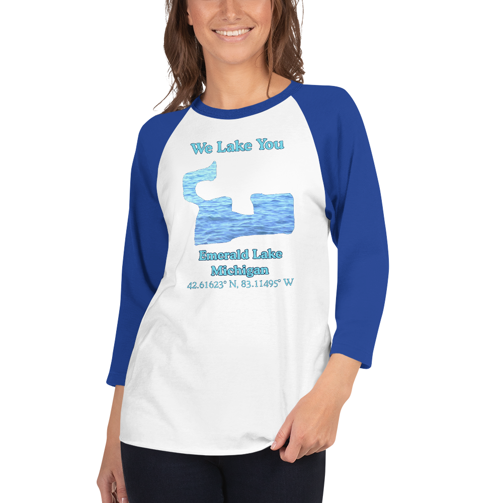 Emerald Lake Raglan 3/4 Sleeve Unisex T-shirt