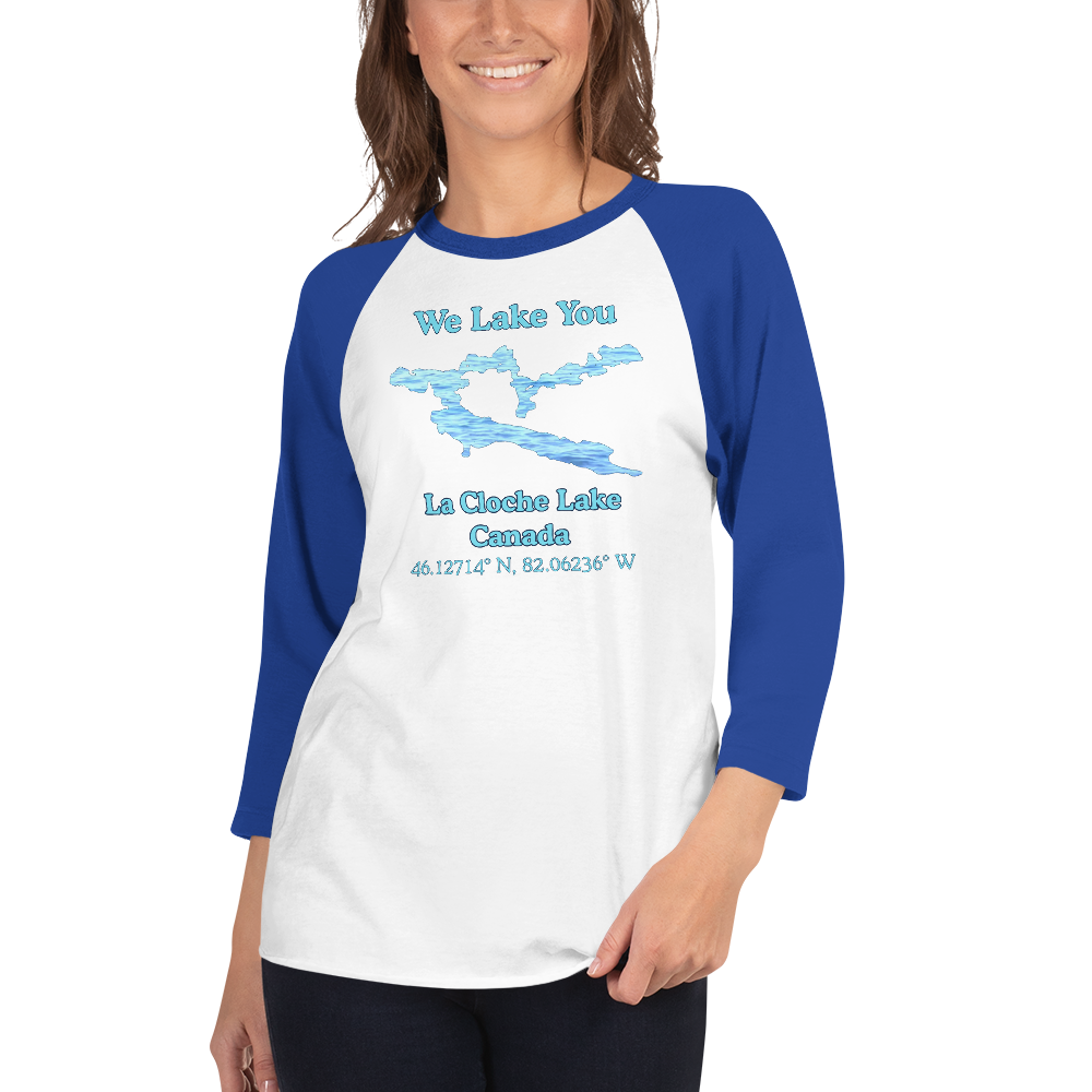 La Cloche Lake Raglan 3/4 Sleeve Unisex T-shirt