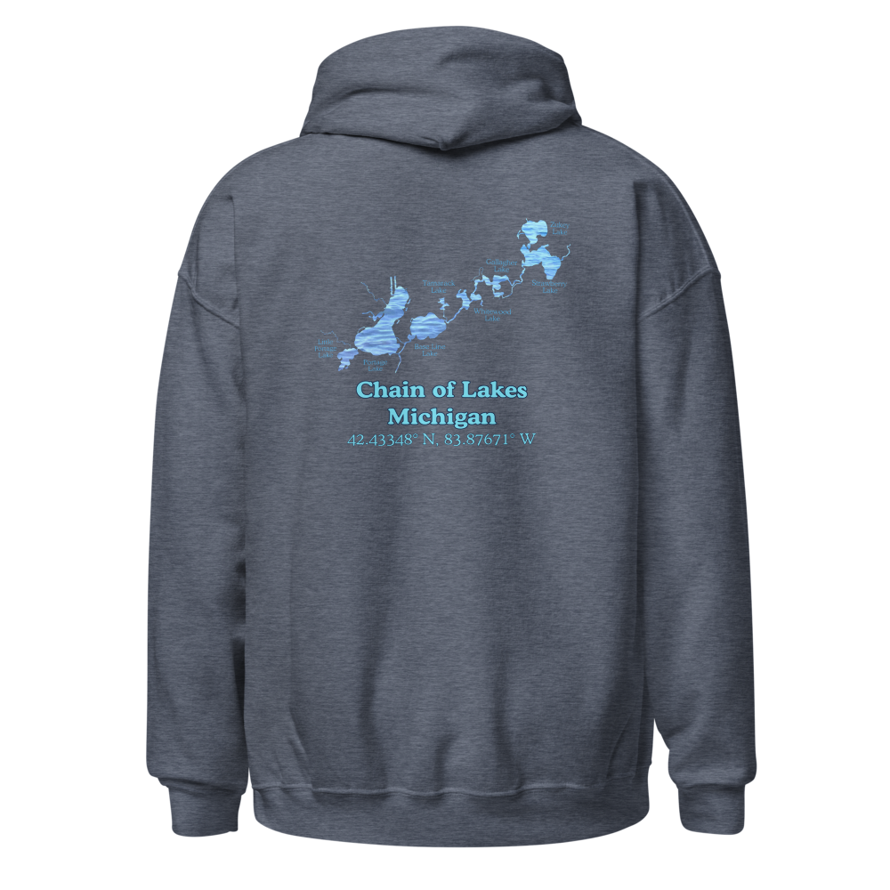 Chain of Lakes Unisex Pullover Hoodie