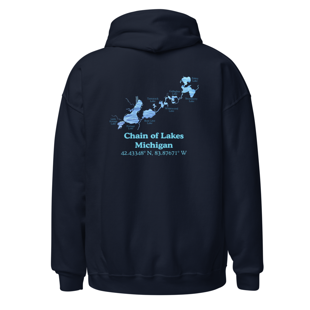 Chain of Lakes Unisex Pullover Hoodie