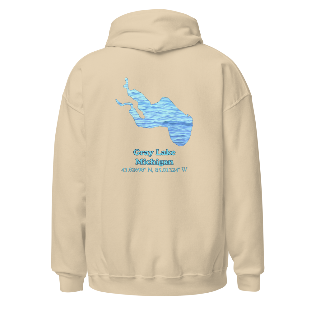 Gray Lake Unisex Pullover Hoodie
