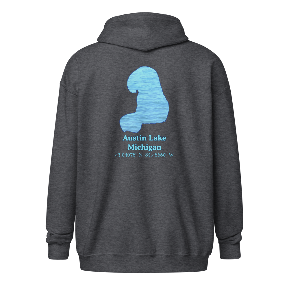 Austin Lake Unisex Zip Hoodie