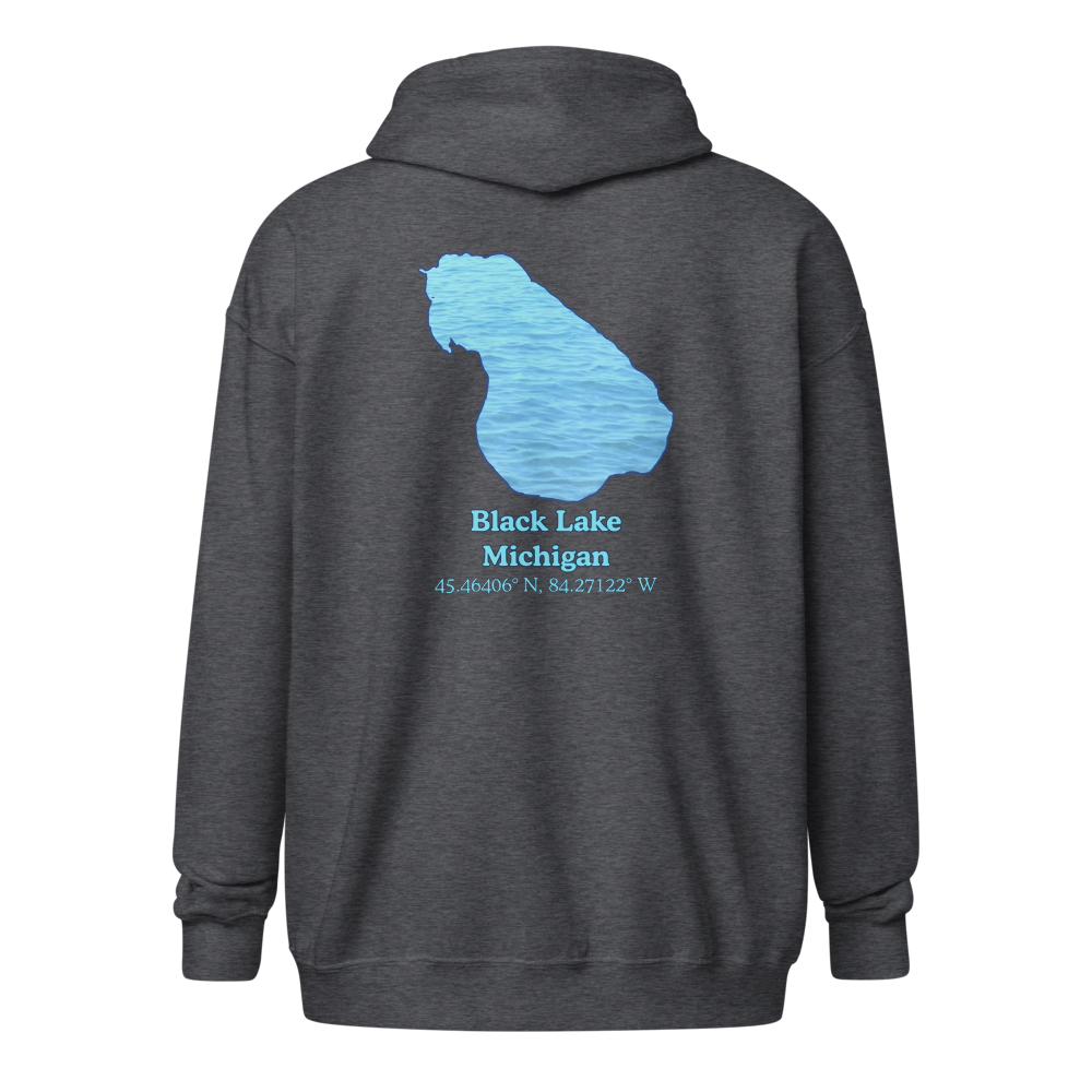 Black Lake Unisex Zip Hoodie