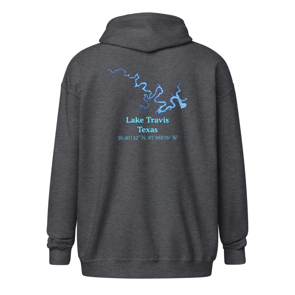 Lake Travis Unisex Zip Hoodie
