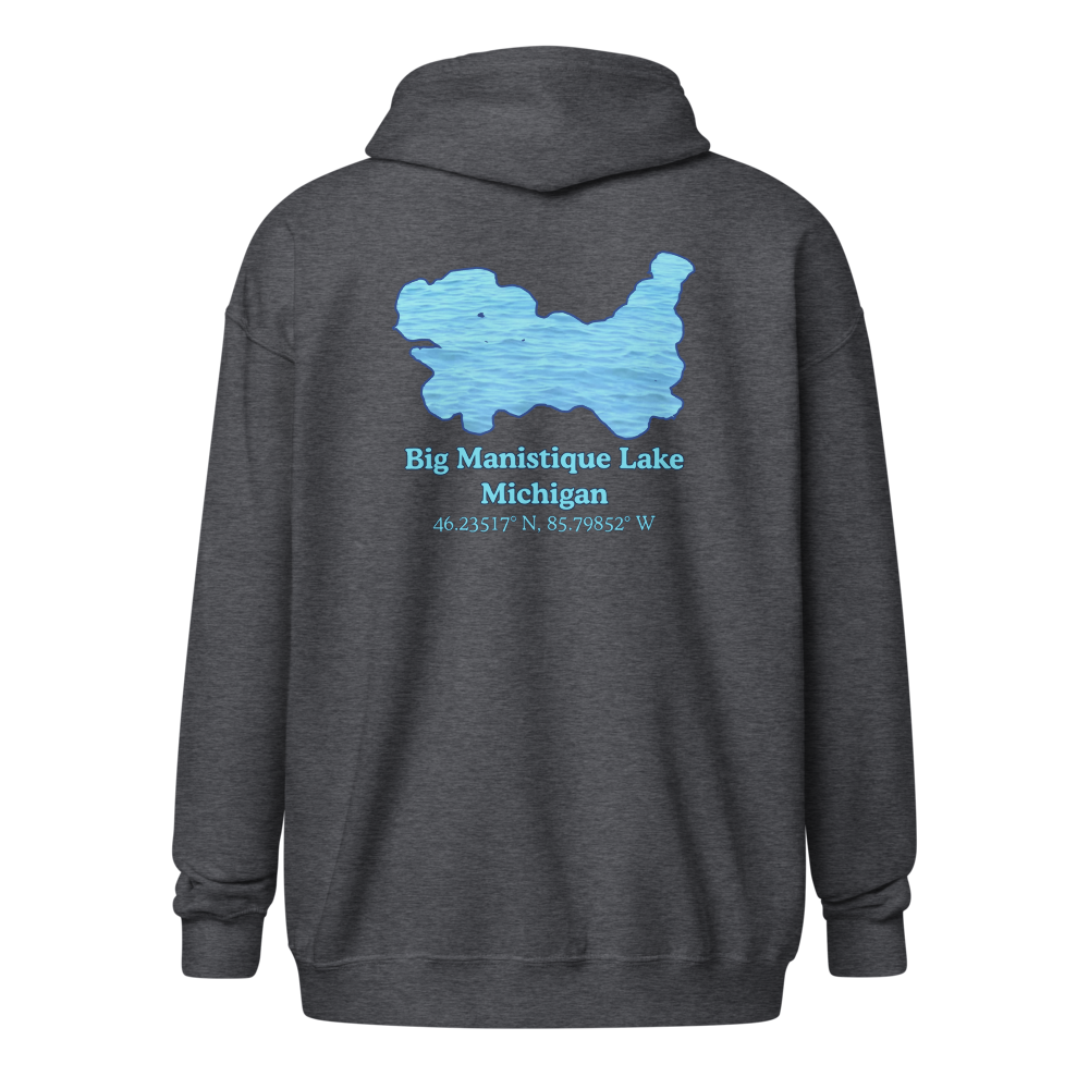 Big Manistique Lake Unisex Zip Hoodie