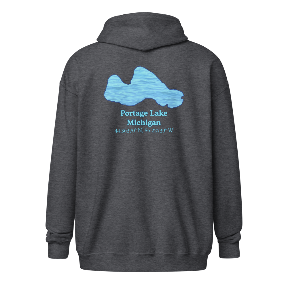 Portage Lake Unisex Zip Hoodie