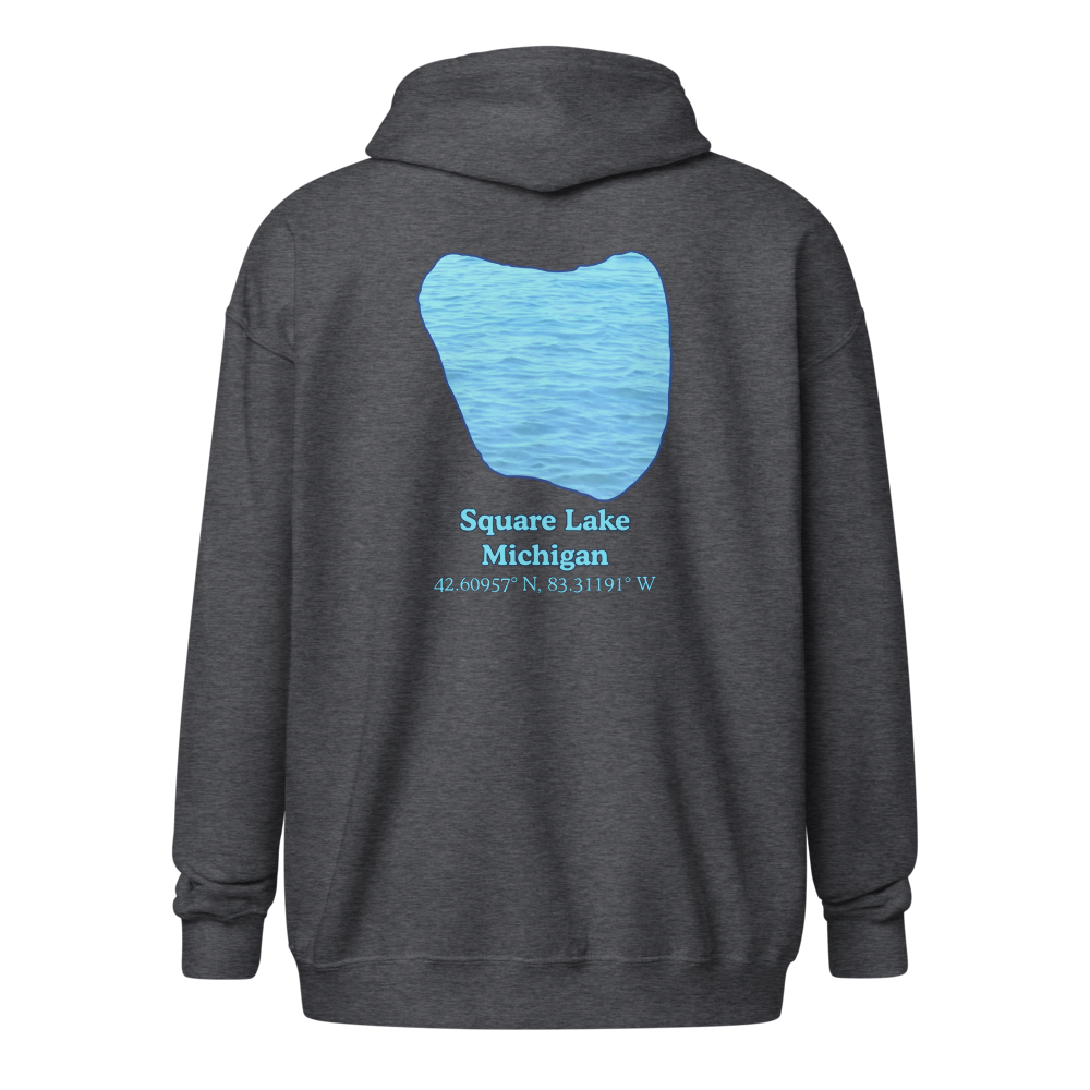 Square Lake Unisex Zip Hoodie
