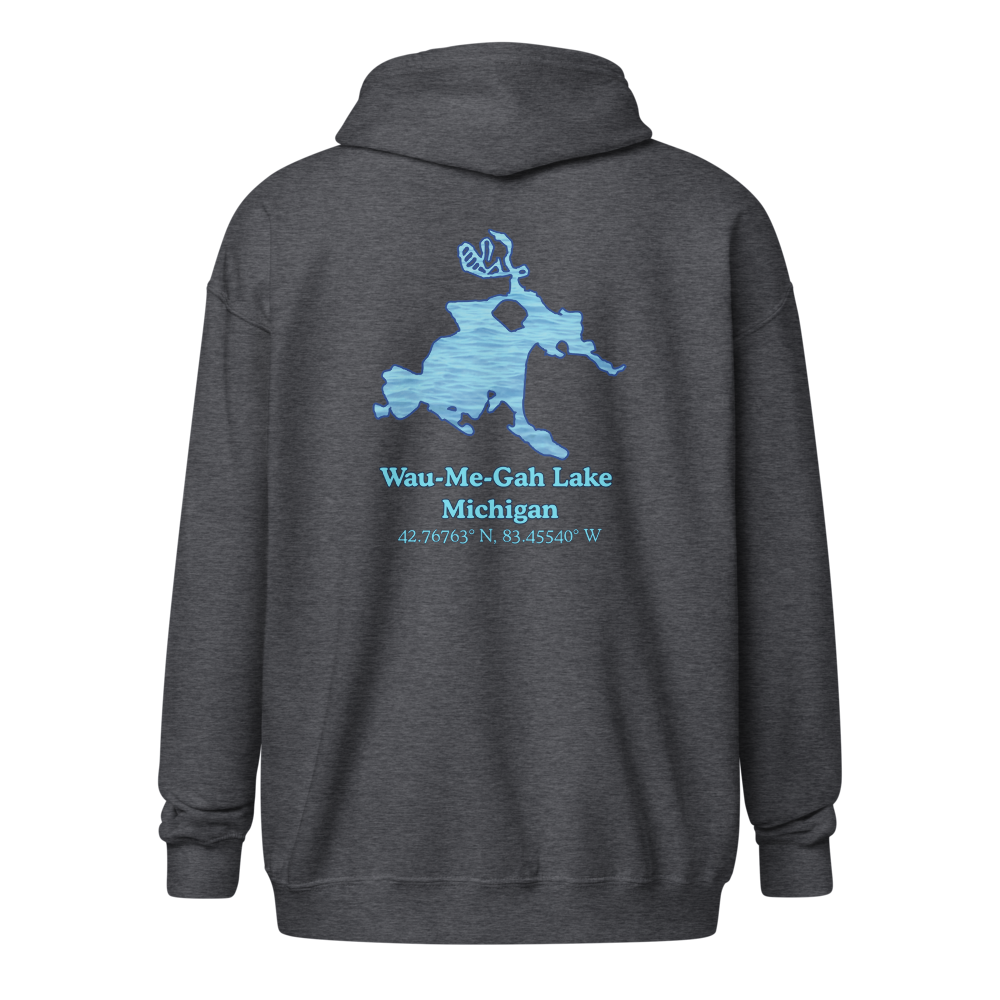 Wau-Me-Gah Lake Unisex Zip Hoodie