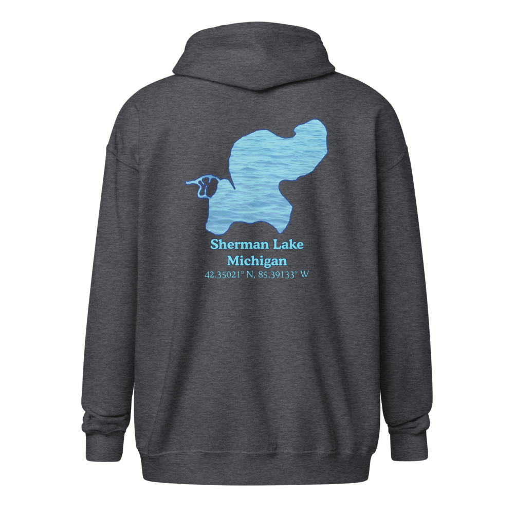 Sherman Lake Unisex Zip Hoodie