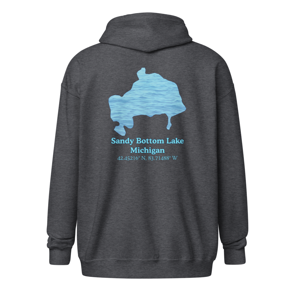 Sandy Bottom Lake Unisex Zip Hoodie