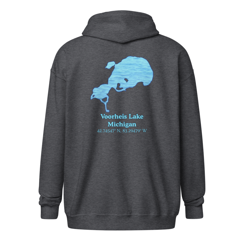 Voorheis Lake Unisex Zip Hoodie