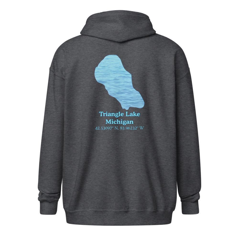 Triangle Lake Unisex Zip Hoodie