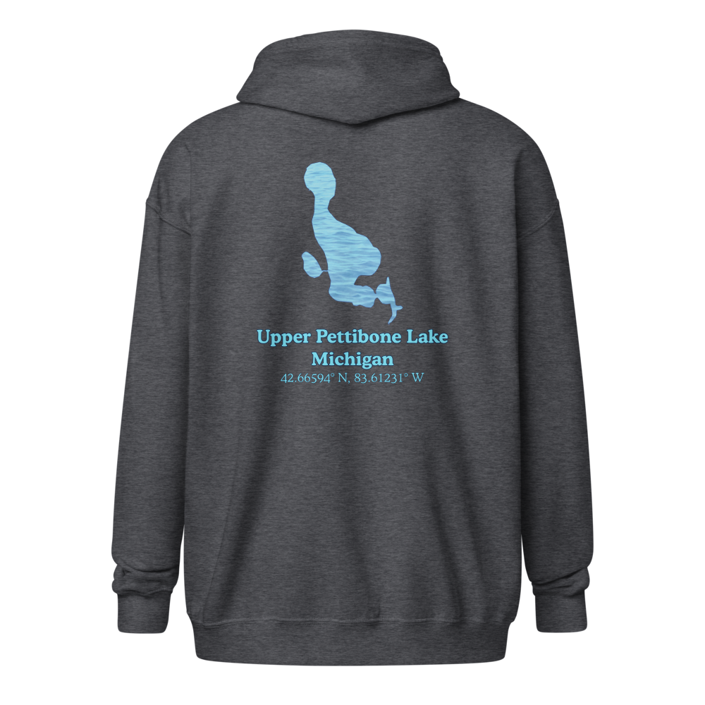Upper Pettibone Lake Unisex Zip Hoodie