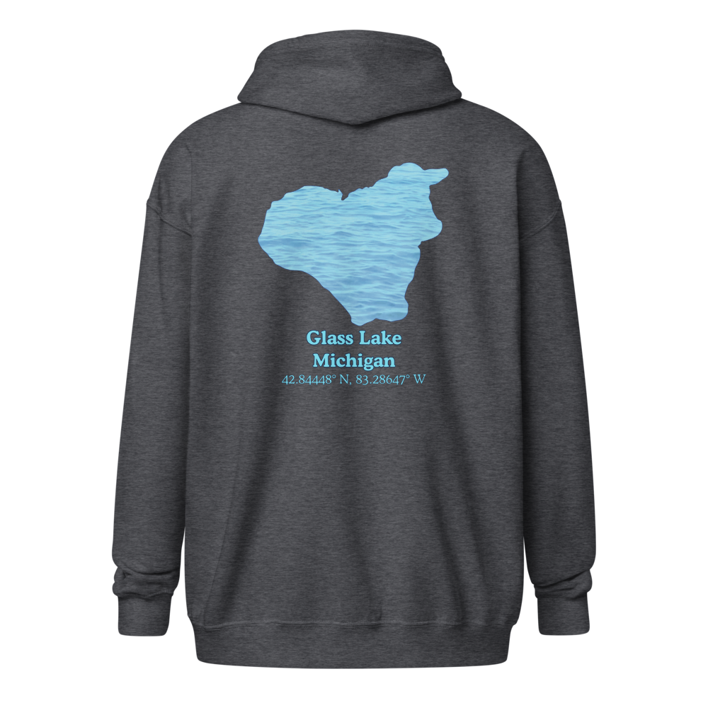 Glass Lake Unisex Zip Hoodie