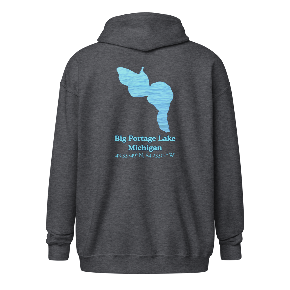 Big Portage Lake Unisex Zip Hoodie