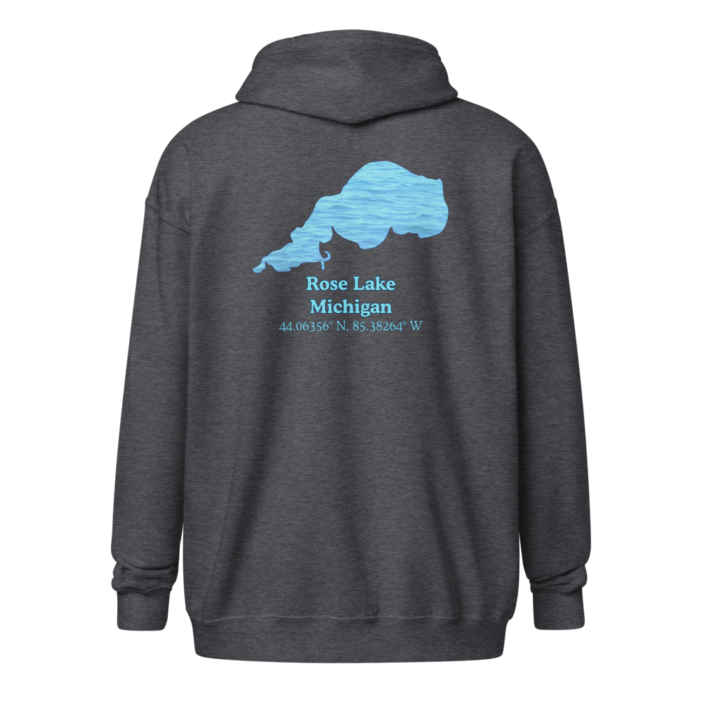 Rose Lake Unisex Zip Hoodie