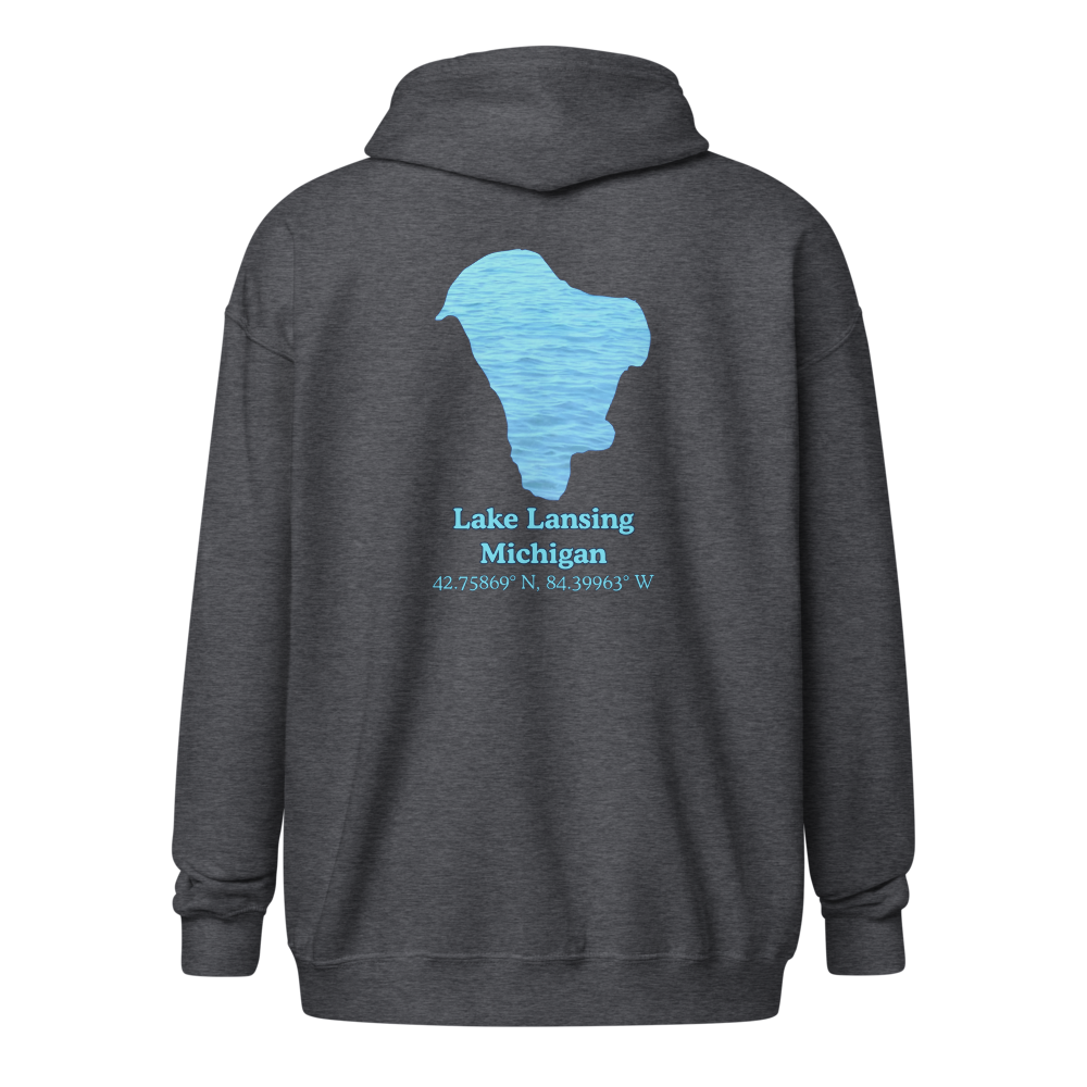Lake Lansing Unisex Zip Hoodie