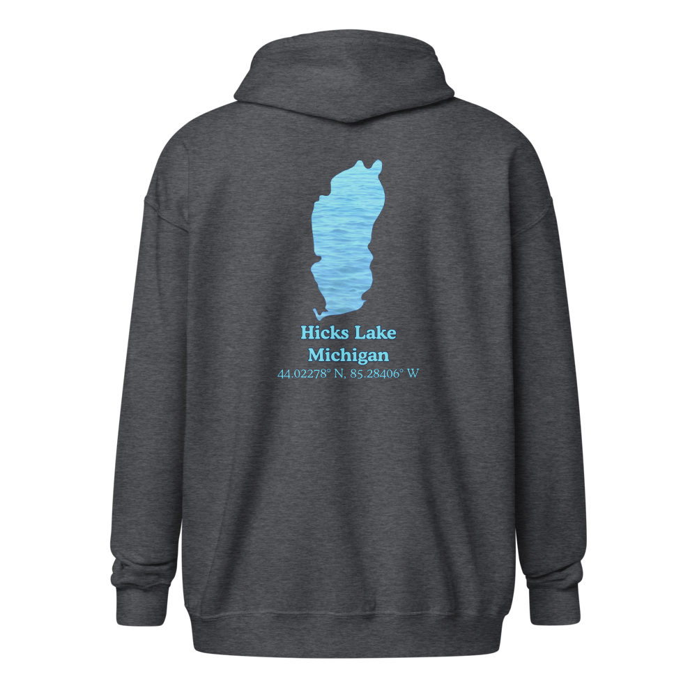 Hicks Lake Unisex Zip Hoodie