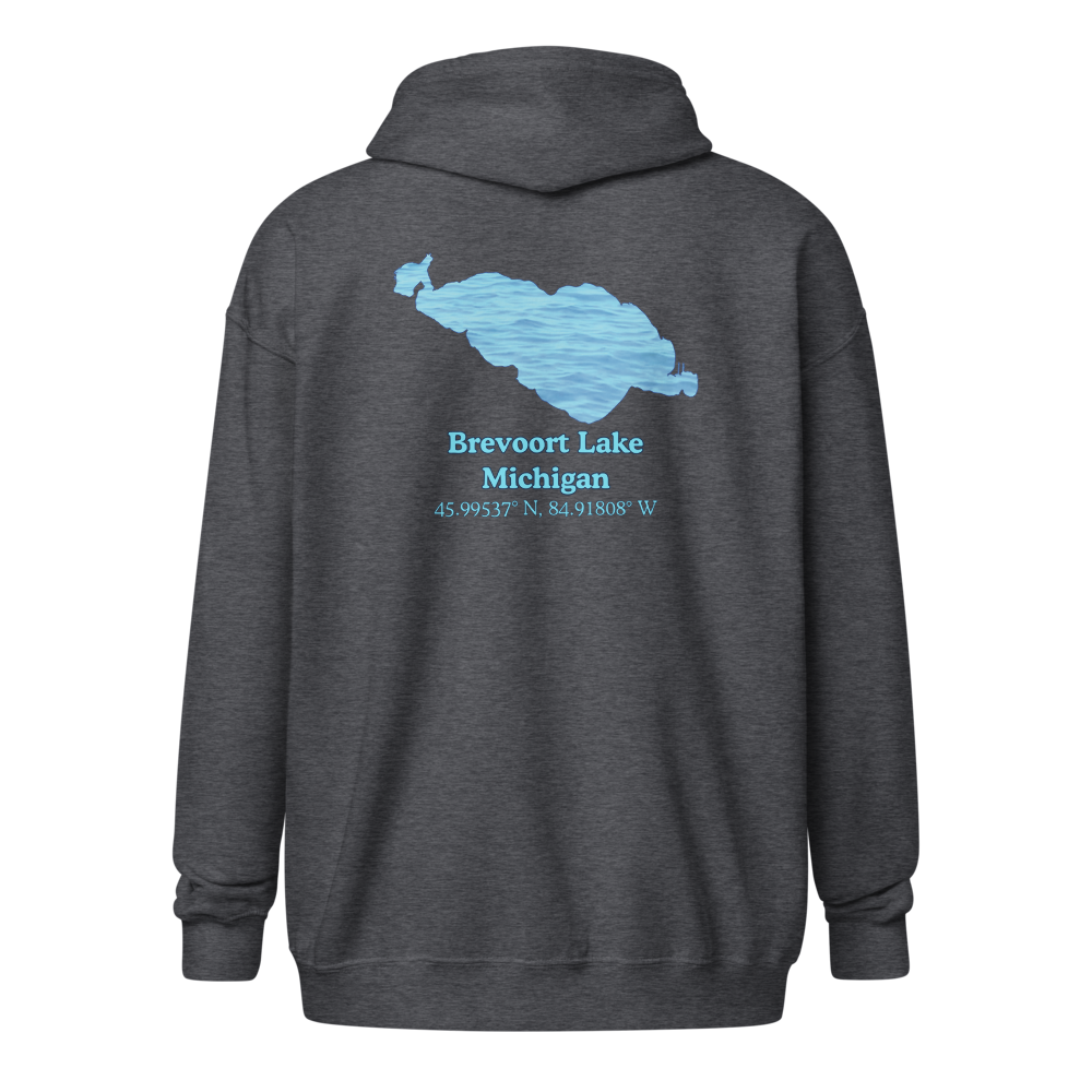 Brevoort Lake Unisex Zip Hoodie