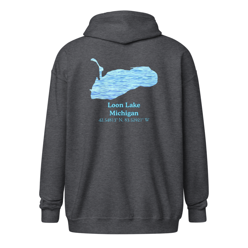 Loon Lake Unisex Zip Hoodie