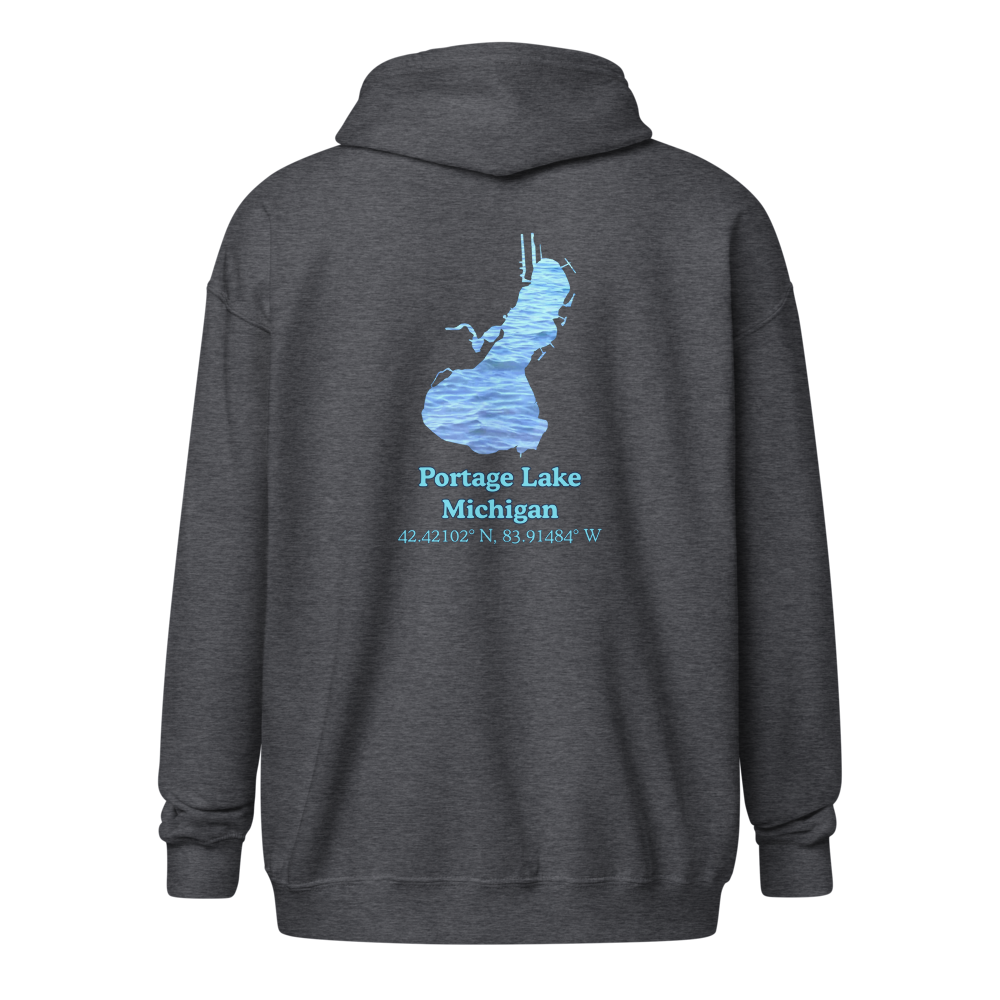Portage Lake Unisex Zip Hoodie