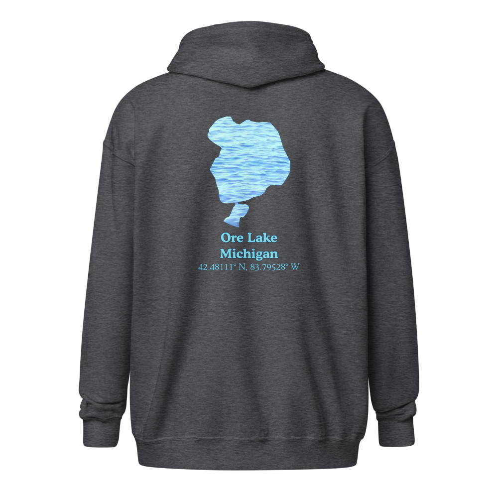 Ore Lake Unisex Zip Hoodie