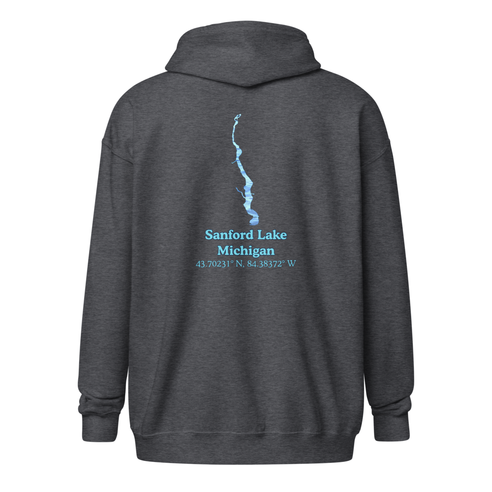 Sanford Lake Unisex Zip Hoodie