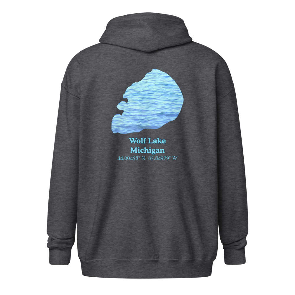 Wolf Lake Unisex Zip Hoodie
