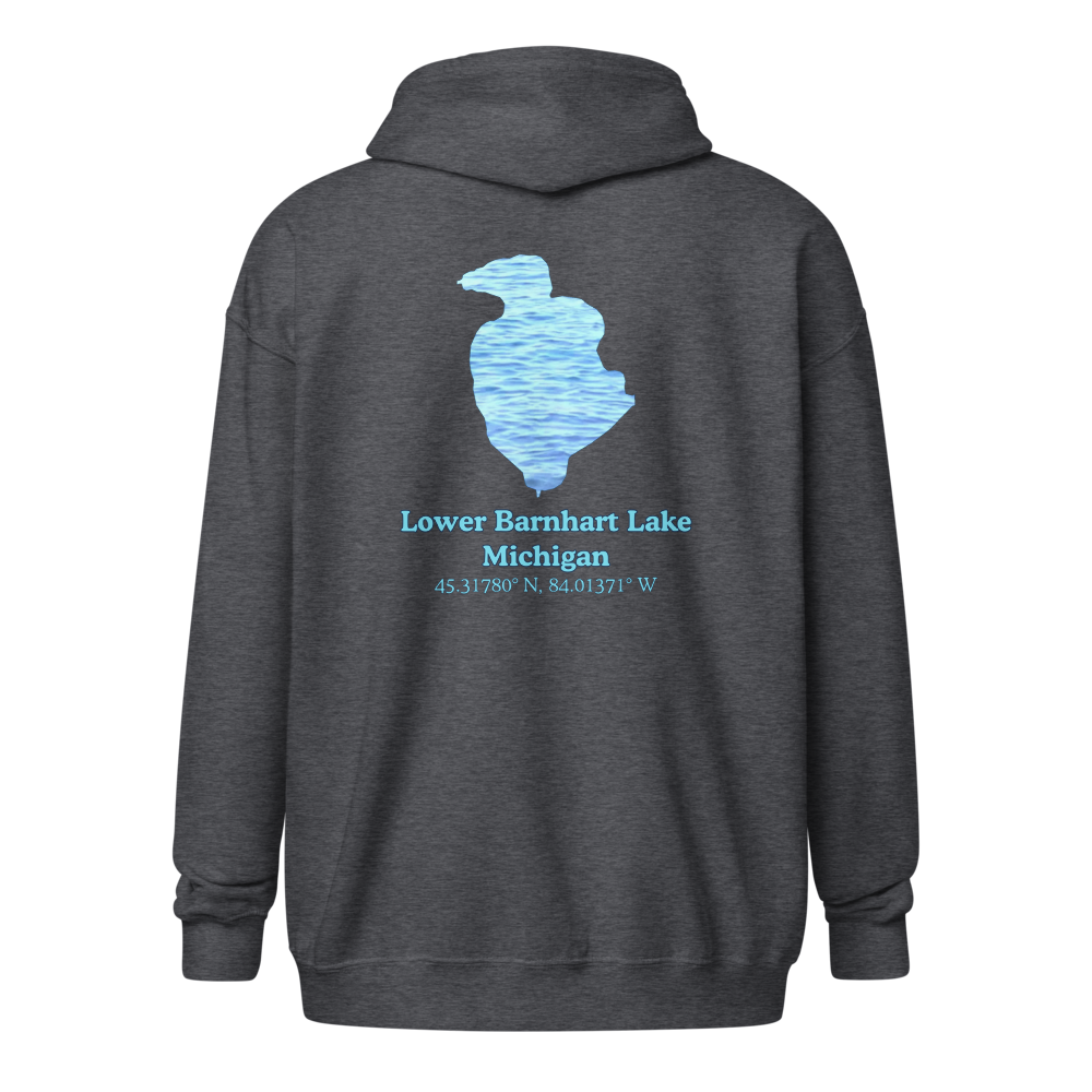Lower Barnhart Lake Unisex Zip Hoodie