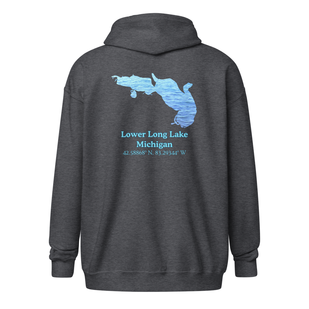 Lower Long Lake Unisex Zip Hoodie