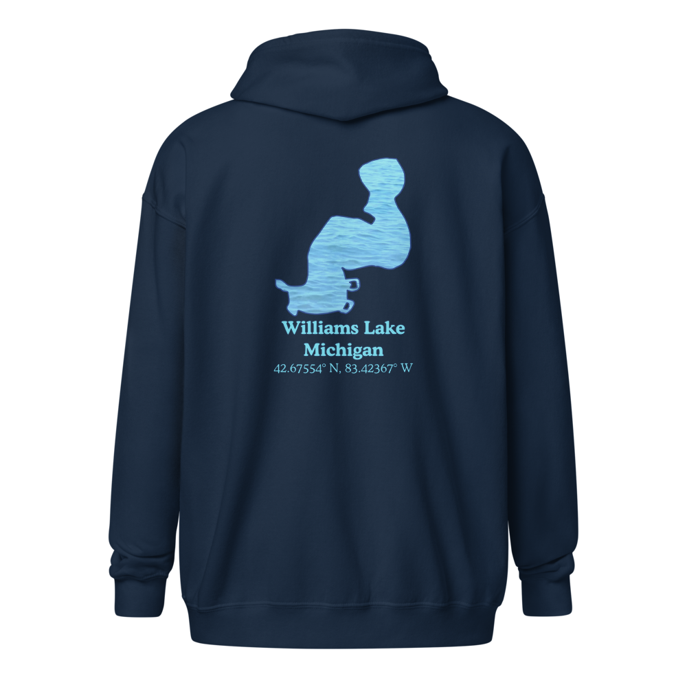 Williams Lake Unisex Zip Hoodie