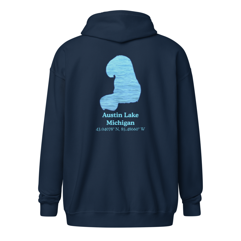 Austin Lake Unisex Zip Hoodie