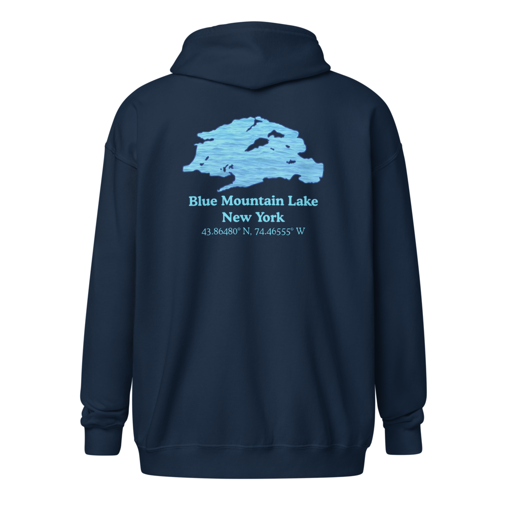 Blue Mountain Lake Unisex Zip Hoodie