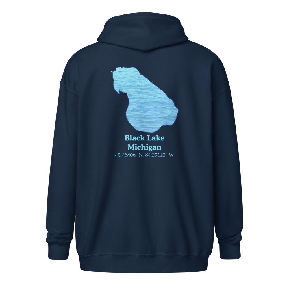 Black Lake Unisex Zip Hoodie